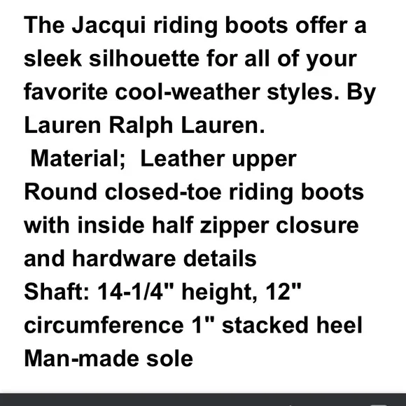Lauren Ralph Lauren Jacqui Chain Leather Riding Boot. - Picture 11 of 14